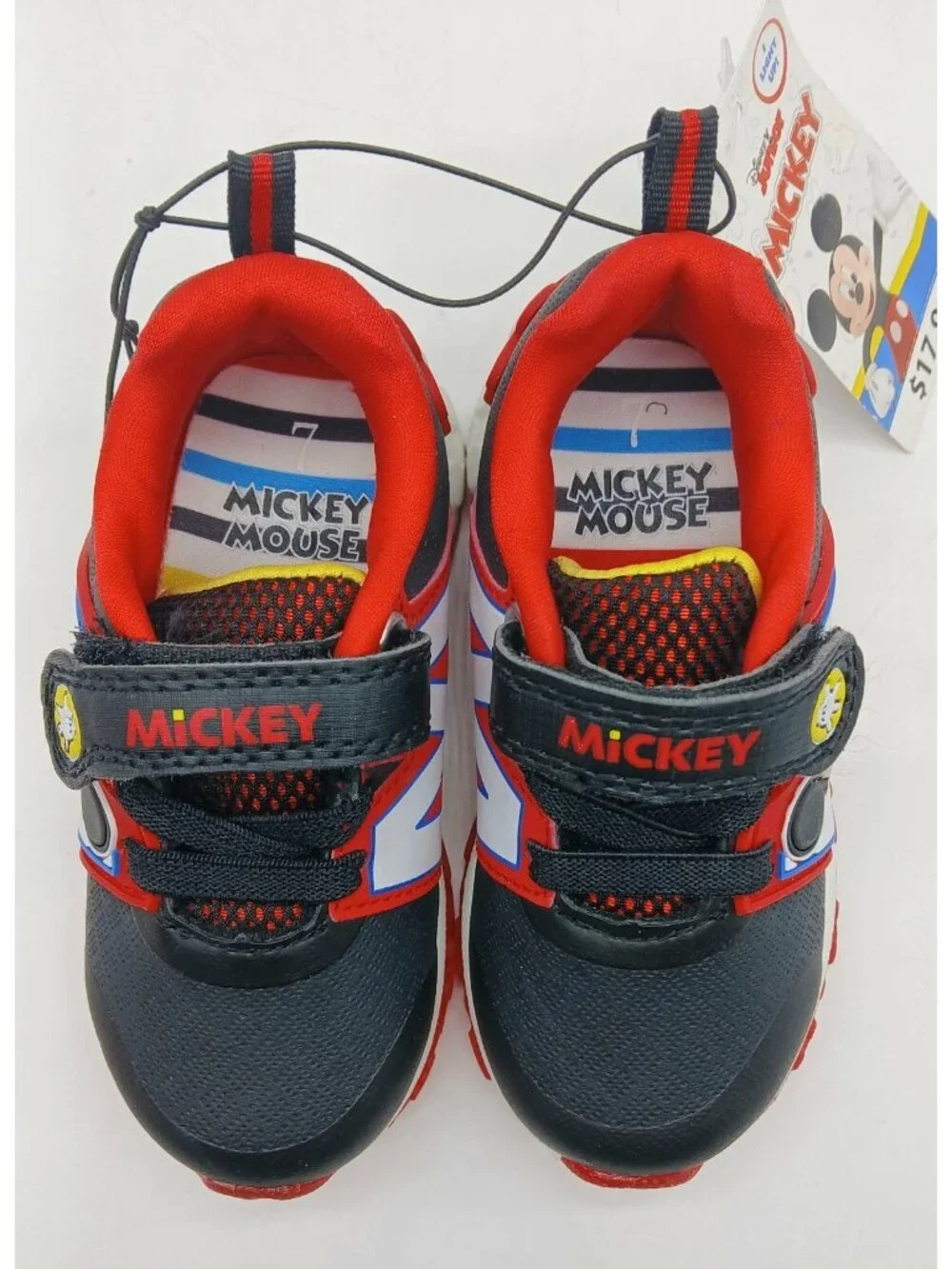 Disney Mickey Mouse  Shoes Light Up Sneakers Boys Size 7 Hat Fun Glasses Book